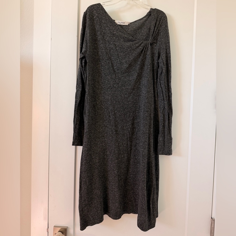 Stylish Long Sleeve Gray Dress nice things by Paloma S